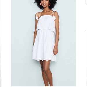 Cupcakes and Cashmere white Maiora ruffle dress medium